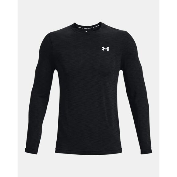 NWT Under Armour Men's UA Seamless Long Sleeve Tee in Black sz Large - Picture 1 of 7